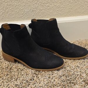 Caslon Black Suede Chelsea Boots Sz 7